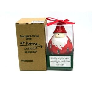 At Home America Santa Lights Up The Town Ceramic Essential Oil Diffuser LED New